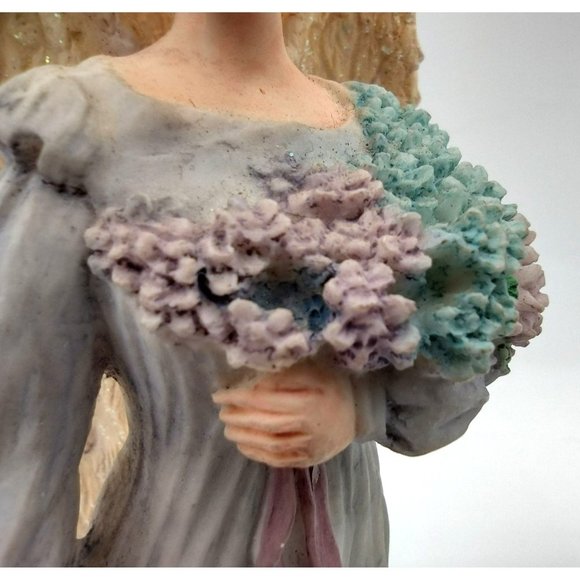 Angel Figure Holding Flower Bouquet by Abbey Press Religious Figurine Artistic - Picture 4 of 13